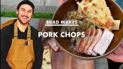 Brad Makes Pork Chops and Flat Bread at Home