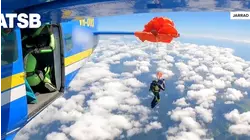 Video: Skydiver's Parachute Gets Caught on Plane's Wing