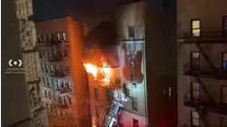 Five people injured after fire tears through Washington Heights apartment building