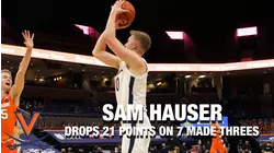 Virginia's Sam Hauser Drops 21 Points On 7 Made Threes