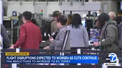 FAA orders airlines to reduce flight capacity by 6% on Tuesday as nationwide travel disruptions continue