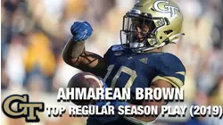 Georgia Tech WR Ahmarean Brown | 2019 Top Regular Season Play  