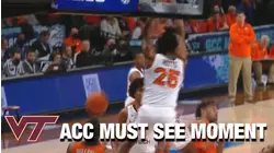 Virginia Tech's Justyn Mutts Slides In For The Follow Slam | ACC Must See Moment