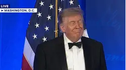 President Trump attends rescheduled White House Correspondents' Dinner