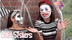 GEM Sisters Try Halloween Makeup Kits!