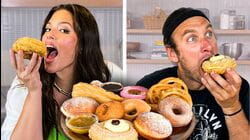 Ashley Graham & Brad Try 11 Kinds Of Doughnuts