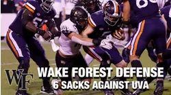 Wake Forest Defense Racks Up 6 Sacks On UVA