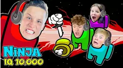 AMONG US with NINJA Kidz BRYTON Myler! Ninja Impostor - Kjar Crew