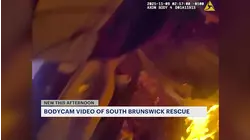 BODYCAM: South Brunswick officers rescue man from burning car