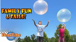 The Tube Family Plays With Massive Bubble Balls!