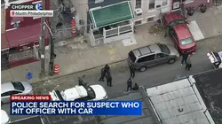 Police officer struck in North Philadelphia hit-and-run; suspect at large