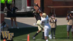 Wake's Jamie Newman Throws Beautiful Touchdown Pass on 4th Down