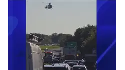 Helicopter lands on I-84 after fiery four-vehicle crash in Montgomery sends 4 to hospital