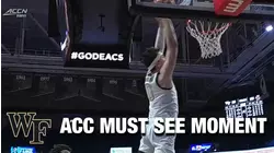 Wake Forest's Alondes Williams Finds Jake LaRavia For The Alley-Oop | ACC Must See Moment