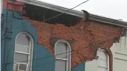 Partial home collapse in North Philadelphia