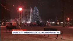 Snow and ice fall across parts of New Jersey