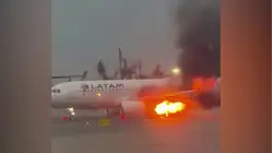 LATAM Plane Engine Catches Fire on Lima Airport Runway
