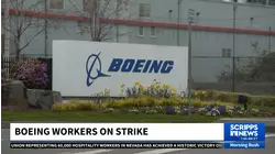 Boeing workers on strike