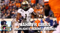 Georgia Tech RB Jahmyr Gibbs Highlights Against Virginia