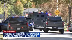 Officer shot in vest during Addison standoff