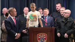 8-year-old reunited with the heroes who saved his life in icy pond