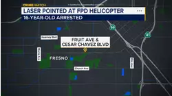 Teen arrested for pointing a laser at a Fresno Police helicopter, officials say