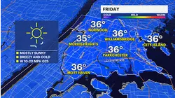 WIND ALERT: Breezy winds under sunny skies for Friday in The Bronx; chance of weekend snow