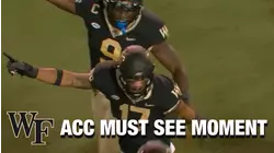 Wake Forest DB Traveon Redd Tips Pass To Himself For INT