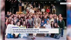 Surprise visit from Ryan Reynolds energizes Staples High School cast of Les Misérables