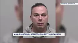 Police: Stamford man charged in dump truck crash