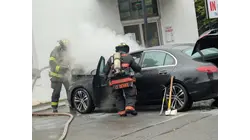 Westport firefighters quickly extinguish Mercedes engine fire in Saugatuck