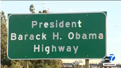 134 Freeway sign honoring former President Obama was stolen, Caltrans says