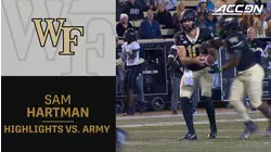 Wake Forest QB Sam Hartman Once Again Masterful Against Army