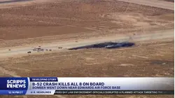 What caused a B-52 to crash at Edwards Air Force Base?