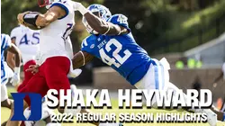 Shaka Heyward 2022 Regular Season Highlights | Duke QB