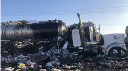 Semi-truck crash on Highway 33 in Kings County leaves 3k pounds of crude oil on road