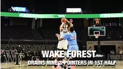 Wake Forest Rains 9 First Half 3-Pointer Versus Delaware State
