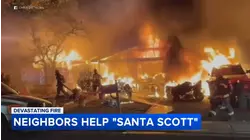 Community rallies around 'Santa Scott' after fire destroys family