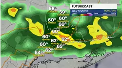 Sun with highs in the mid-70s today, rain chances increase this week