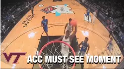 Virginia Tech's Nahiem Alleyne Rocks The Rim In Brooklyn | ACC Must See Moment