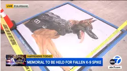 Burbank police K-9 Spike to be honored at memorial service and procession after being killed on duty