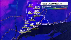 Gusty overnight ahead of cold Monday morning in Connecticut