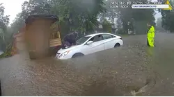East Brunswick police rescue two people trapped in car during flash flooding