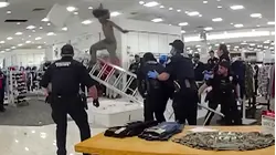 Video: Suspected Burglar Falls From Ceiling of Macy's Store