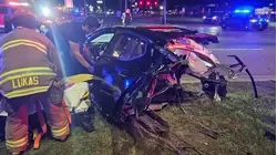 Woman Bruised After Car Split in Half From Speeding Driver