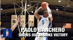 Paolo Bacnhero Shows Out In Duke Victory Over The Citadel