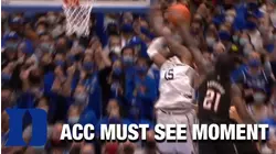 Duke's Mark Williams Gets The Tough Tip-In And-1 | ACC Must See Moment