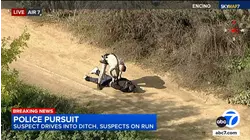 2 in custody after leading CHP on chase through Encino, ditching car near Sepulveda Basin