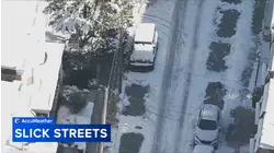 Icy conditions on streets and sidewalks as snow cleanup continues