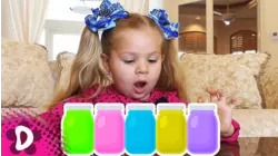 Diana Plays with Neon Slime for Kids!